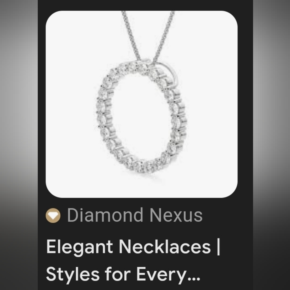 Rare Diamond Nexus Eternity Pendant Retired